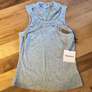 Superdown grey cut out tank size small